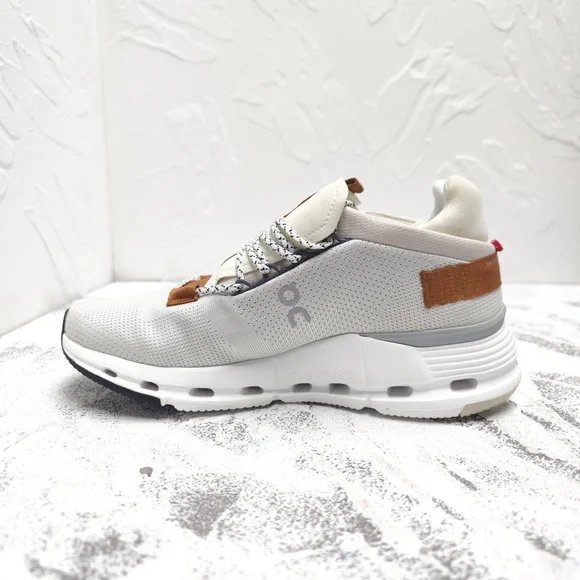 On Running White and Brown Sneakers - Picture 9 of 10